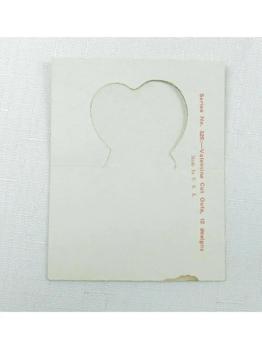 Vintage Valentine Cutout Card Stand Up Blonde Boy w/ Flowers 1920s-30s UNSIGNED